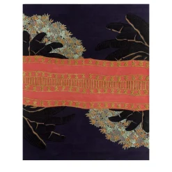 Plum Glow Purple Velvet Hand Tufted Rug