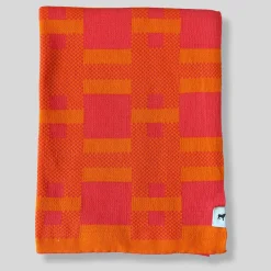 Plusminus Bio Orange Blanket by Angela Lorenz