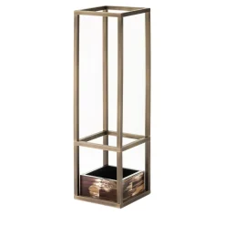 Pluvio Burnished Umbrella Stand with Horn Inserts