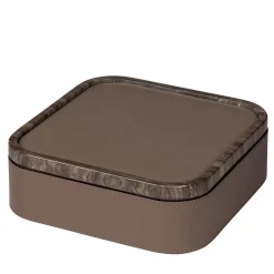 Polo Marmo Brown Medium Square Stackable Box