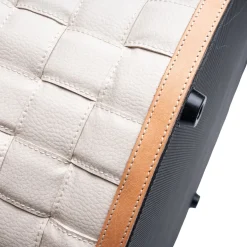 Ponza Knotted Cream Faux-Leather Basket