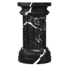 POR TAN TE Satin black Marquina marble Column Vase