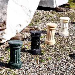 POR TAN TE Satin Travertino marble Column Vase