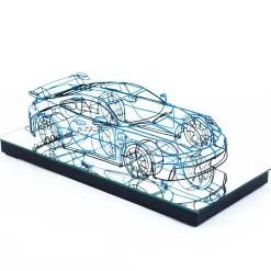 Porsche 911 GT3 Metal Wire Sculpture