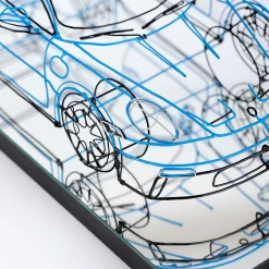 Porsche 911 GT3 Metal Wire Sculpture