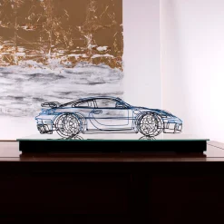 Porsche 911 GT3 Metal Wire Sculpture