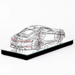 Porsche Metal Wire Sculpture