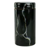 Portoro Black Marble Inspired Glass Tall Jar