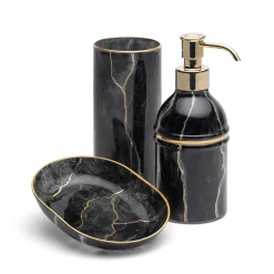 Portoro Marble-Inspired Glass Dispenser