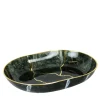 Portoro Marble-Inspired Glass Soap Dish