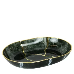 Portoro Marble-Inspired Glass Soap Dish