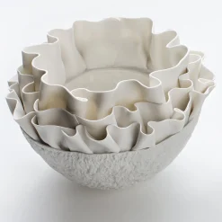 Posidonia White Porcelain Centerpiece Bowl