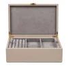 Prestige Beige Leather Jewellery Box
