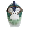 Primates Kanti Glossy Grey And Green Ceramic With Metal Details By Elena Salmistraro