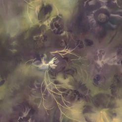 Purple & Gold Fleuraissance Cotton Wallcovering Fabric