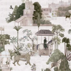 Purple Rajasthan Cotton Wallcovering Fabric