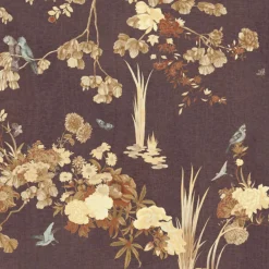 Purple Sevres Polyester Wallcovering Fabric