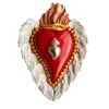 PUT THE WINGS ON IT RED AND WHITE CERAMIC HEART