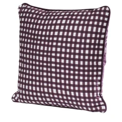 Quadretti Maroon Cushion