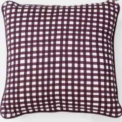Quadretti Maroon Cushion