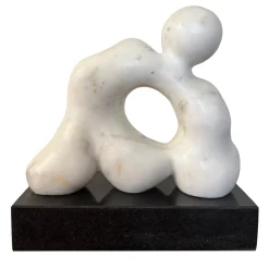 Quieto Equilibrio Calacatta Carrara Marble Sculpture by Piero Speranza