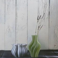 Quorifolium Set of 2 Vases Green and White