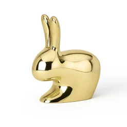 Rabbit Doorstop in Polished Brass by Stefano Giovannoni