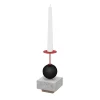 Raccontami White Carrara, Black and Red Candle Holder
