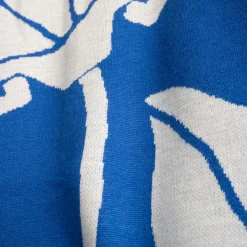 Radici Blue Organic Patterns Merino Wool Tapestry/Blanket