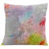Rainbow Dream Multicolor Silk Velvet Cushion by Coralla #2