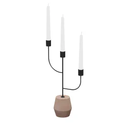 Rami Pink Portogallo and Black Candle Holder