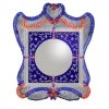 Ramses Blue & Red Murano Glass Wall Mirror