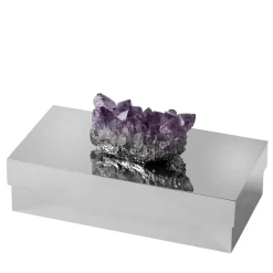 Rectangular Box with Amethyst