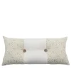 Rectangular Cushion in ivory Cotton Velvet and Jacquard Fabric