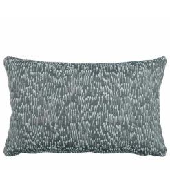 Rectangular inlay Elle Cushion in Linen Velvet and Jacquard Fabric