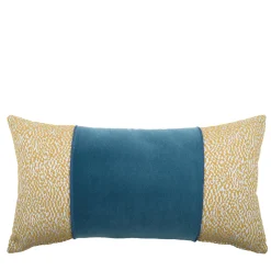 Rectangular Light Blue Band Reverse Filigrana Nebulosa Cushion