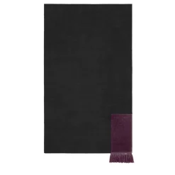 Rectangular Liquorice & Black-Cherry Rug