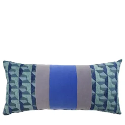 Rectangular Nastro Cushion in geometric jacquard fabric