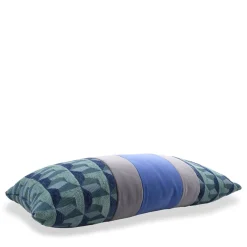 Rectangular Nastro Cushion in geometric jacquard fabric
