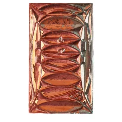 Rectangular Red and Green Luster Decorative Ceramic Tile