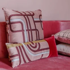 Rectangular Simple Cushion in Les Intrigues Jacquard Fabric