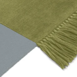 Rectangular Sky-Blue & Sage-Green Rug