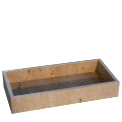Rectangular Travertino Paglierino Vide-Poche