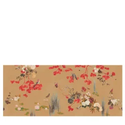 Red & Gold Sevres Polyester Wallcovering Fabric