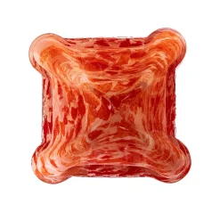 Red Bucket Glass Vase