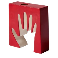 Red Impronta Flower Vase by Ico Parisi