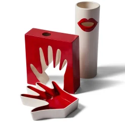 Red Impronta Flower Vase by Ico Parisi