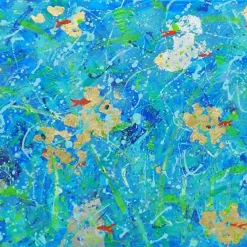 Red Lucky Fish Acrylic Painting