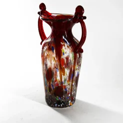 Red Murano Glass Amphora Vase