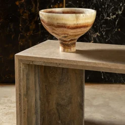 Red Onyx Bowl Centerpiece by Palomba Serafini